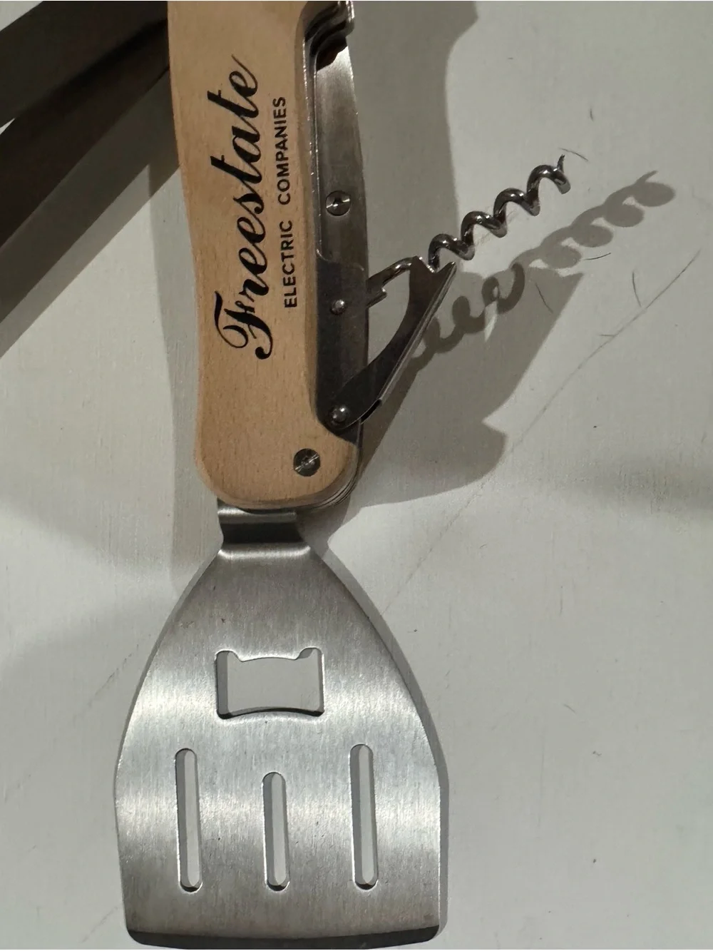 Branded Wooden Multi-Tool - Natural Wood for Cooking and Grilling